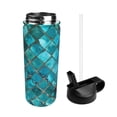 thumbnail image 2 of Honeii Square Glass Mosaic Print 18 oz Insulated Water Bottle with Straw Lid, Stainless Steel Sports Water Bottles, Double Walled Vacuum, Leak Proof, 2 of 8