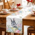 thumbnail image 5 of Table Runner - 120 Inch Long, Easter Kitchen Dining Table Runner Dresser Scarves, Spring Rustic Botanical Floral Rabbit Eggs Leaves Farmhouse Decor for Coffee Tables Wedding Party Banquet, 5 of 8