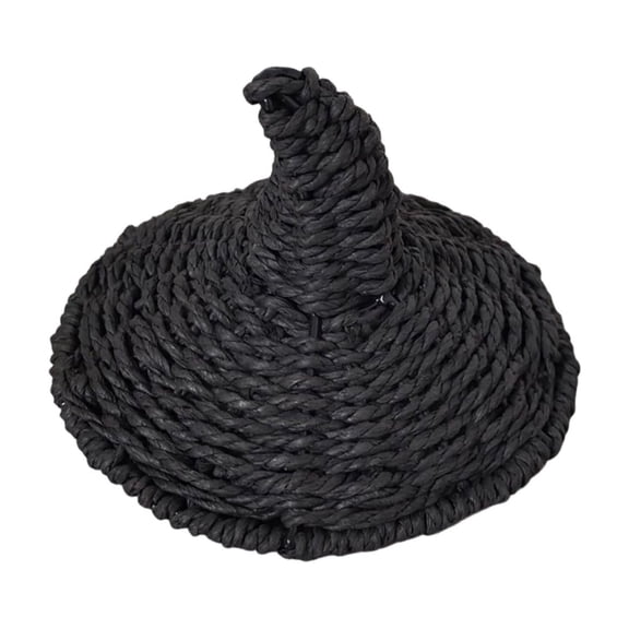 Odeerbi Womens Halloween Witch Hat Wide Brim Curved Pointed Tall Straw Hat Party Dress Up Accessory