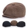 thumbnail image 4 of Sombrero Bailey para padres e hijos de otoño e invierno, sombrero para niños, sombrero con lengüeta de pato para adultos, sombrero octogonal de vendedor de periódicos, sombrero delantero para hombres, 4 of 5