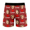 thumbnail image 6 of KHONTS Men's Personalized Boxers Husband Boyfriend Funny Boxers DIY Valentine's Day Birthday for Him Brick Red S, 6 of 8