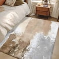 thumbnail image 4 of Brown Beige Washable Area Rug 4x6 111 Graffiti Art Abstract Color Block Oil Paint Modern Low-Profile Large Area Rugs with Non Slip Backing Indoor Floor Carpet for Entrance Living Room Bedroom Office, 4 of 9
