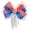 White, variant on TOWED22 Independence Day Hair Bow Clips Sparkly Glitter Patriotic Hairpins Handmade Memorial Day Accessories for Teens Girls(Red)