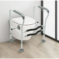 thumbnail image 4 of Toilet Safety Rails Toilet Handles for Elderly Handicap Toilet Frame Grab Bar, 4 of 15