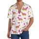 thumbnail image 1 of Balery Dachshund Dog Puppy Camisa Casual de Manga Corta con Botones para Hombre, Texturizada, Estilo Cubano, para Playa, Verano-Small, 1 of 5