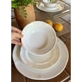 thumbnail image 6 of Plum Blossom Durable White Porcelian Dinnerware Set, 6 of 7