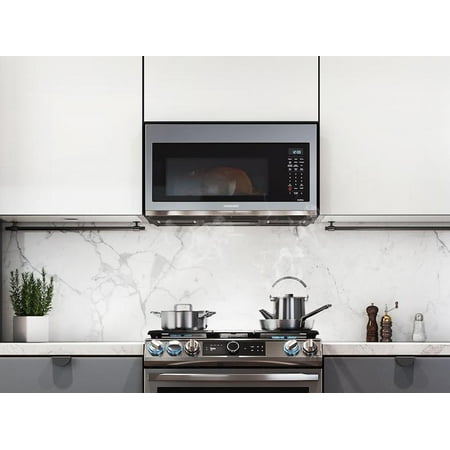 Samsung - 1.7 cu. ft. Over-the-Range Convection Microwave with WiFi - Stainless steel
