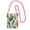 Fuchusia, variant on Lightweight Crossbody Cell Phone Purse Bag with Arm Band, Wallet & Key Pouch for Walking, Travel and Hiking, Leafs Plant, Pink