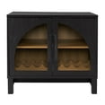 Better Homes & Gardens Juliet Arc Door Bar Black Wood Finish
