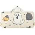 thumbnail image 5 of Yayeee Kids Hooded Towels Toddler Soft Absorbent Beach Bathing Wrap 50" x 23.5", Halloween Black Pumpkins, 5 of 5