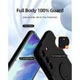 thumbnail image 3 of for Samsung Galaxy S21 FE 5G Phone Case, Ring Stand [360° Rotatable Ring Holder] with 2 Screen Protector, with Full Camera Cover Protection, Silicone Slim Protective Phone Case (Black), 3 of 12