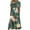 Army Green, variant on IROINNID Long Dresses For Women Summer Casual Leisure Comfy V-Neck Buttons Short Sleeve With Pocket Printed Swing Dresses Summer