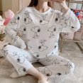 thumbnail image 1 of 2023 Sanrio Hello Kitty pantalones Anime Doraemon pijamas finos de felpa moda cómoda cuello redondo cálido conjunto de ropa de dormir Otoño/Invierno, 1 of 4