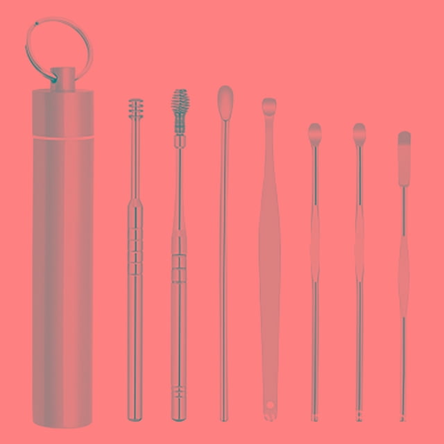 Économies d'Été Xihbxyly Ensemble de 6 Pcs en Acier Inoxydable Outil de Rangement Portable pour Cure-Oreilles Offres