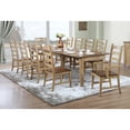 thumbnail image 4 of Brook 11-PC Farmhouse 62-134" Long Expanding Dining Table Set 2-Tone Brown Wood, 4 of 5