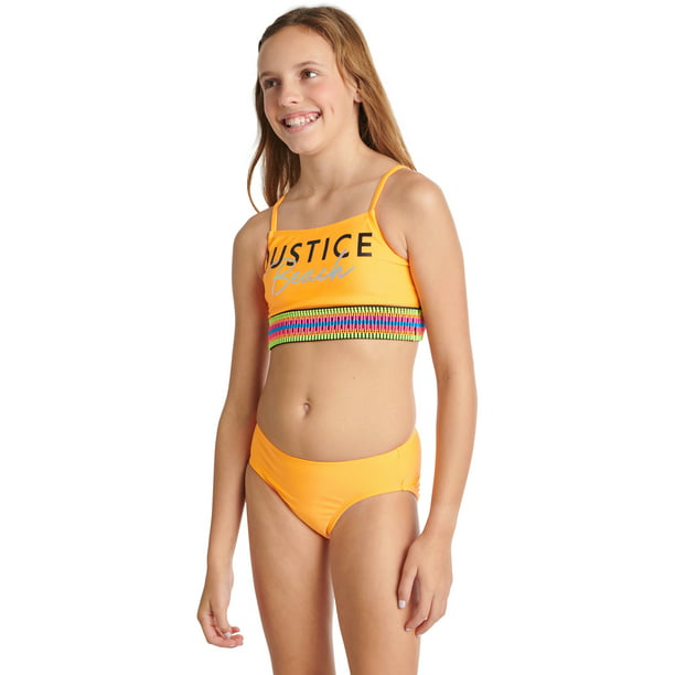 Justice Girls 2 Piece Bikini Swimsuit, Sizes 5-18 - Walmart.com