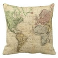 thumbnail image 3 of SUFAM Set of 4 Pillow Cases Map World Compass Rose Vintage Baby Room The Europe Throw Pillowcase Cover Cushion Case Home Decor 18x18 inch, 3 of 5