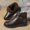 thumbnail image 5 of Chenyee Women's Mid Calf Boots Comfortable Thick Sole Fleece Lined Dress Bootites with Side Zipeer, 5 of 6