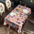 thumbnail image 2 of Pink Christmas Nutcracker Pattern Rectangle Tablecloth 60"x102",Waterproof Polyester Rectangle Table Cloth, Wipeable Spillproof Polyester Tablecloth for Dining, Camping, Indoor and Outdoor, 2 of 6
