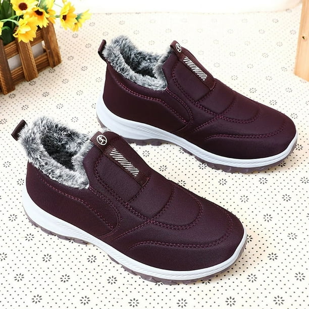 Zapatos de invierno para mujer botas de algodon grueso con forro polar zapatos de madre zapatos de hombre y mujer los mismos zapatos de hombre de siempre zapatos de algodon Walmart