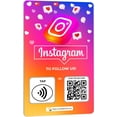 thumbnail image 1 of Étiquette Réutilisable Personnalisée-Tap/QR Carte de Révision Instagram - 1 Pack Carte de Révision Instantanée Instagram - Code QR et Cartes NFC pour Entreprise, Carte Tap, 1 of 5