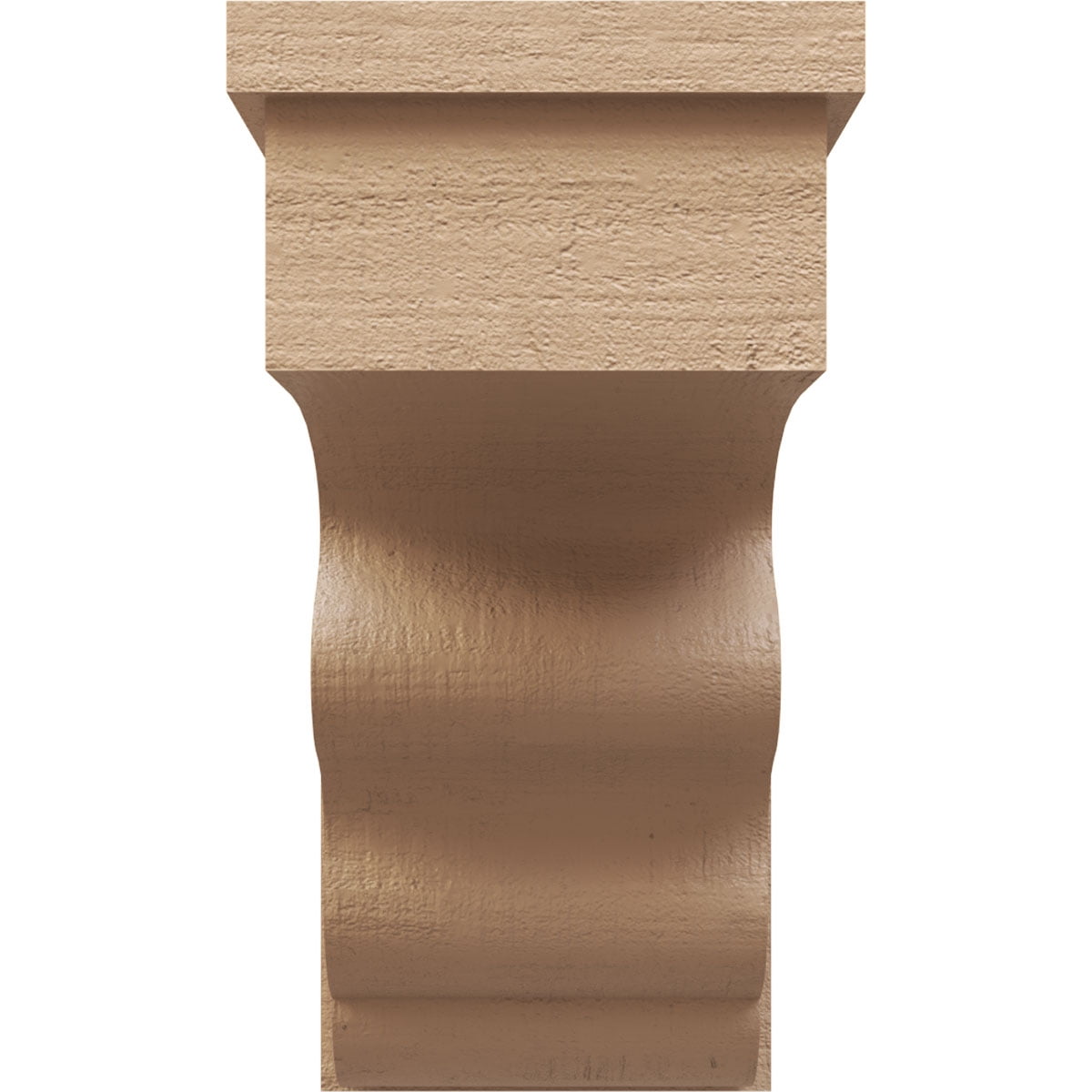 9"W x 18"D x 18"H Classic Highland Rough Cedar Woodgrain TimberThane Corbel, Primed Tan