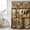 Brown, variant on Vintage Animals Shower Curtain, Waterproof Shower Curtains for Bathroom, Cow Rooster Trees Retro Art Washable Fabric Bathtub Curtain Set Bath Decor with 12 Hooks Extra Long 72"x96"