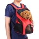 thumbnail image 5 of Bolso de hombro portátil para mascotas, mochila plegable, ligera y transpirable, para llevar al aire libre, para viajes, caminar, senderismo, acampar (rojo), 5 of 5
