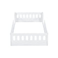 thumbnail image 6 of Noble House Agnes Twin Platform Bed with Semi-Enclosed Guardrail, Low Profile Floor Bed, Solid Wood Frame, White, 6 of 10
