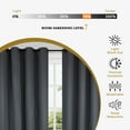 thumbnail image 4 of BNM Shimmer Blackout Curtains, Set of 2, 42" x 96", Grey, 4 of 7