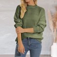 thumbnail image 3 of Vedolay Women's Sweaters Women's 2023 Casual Pullover Sweaters V Neck Long Sleeve Knit Tops,Green L, 3 of 4