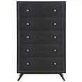 thumbnail image 2 of Modern Contemporary Chest, Black Wood, 2 of 3