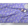 thumbnail image 2 of Soimoi Purple polyester Crepe Fabric Floral & Brush Stroke Print Sewing Fabric Yard 52 Inch Wide, 2 of 3