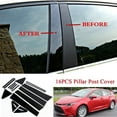 thumbnail image 3 of ALLTIMES 16PCS Pillar Post Cover Door Trim for Toyota Corolla Sedan 2020-2022, Gloss Black Polycarbonate, 3 of 7