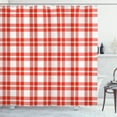 thumbnail image 1 of Ambesonne Plaid Shower Curtain, Retro-Modern Checkered, 69"Wx75"L, Orange White, 1 of 3
