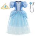 thumbnail image 1 of Disfraz de princesa Cenicienta de Disney para niñas, vestido de fiesta educativo para niños, vestido de Carnaval para niños, Reina Elsa Anna zhangyuxiang unisex, 1 of 2