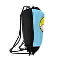 thumbnail image 2 of Superman Supergirl Cute Chibi Character Drawstring Backpack Sports Bag Sackpack 17" x 13", Perfect for Gym, Yoga or Practice, 2 of 5