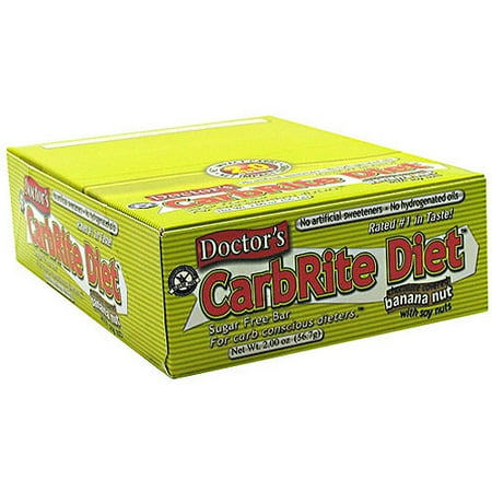 Diet Banana - Doctor's CarbRite Diet Bar, Banana Nut , 21g Protein, 12 Ct