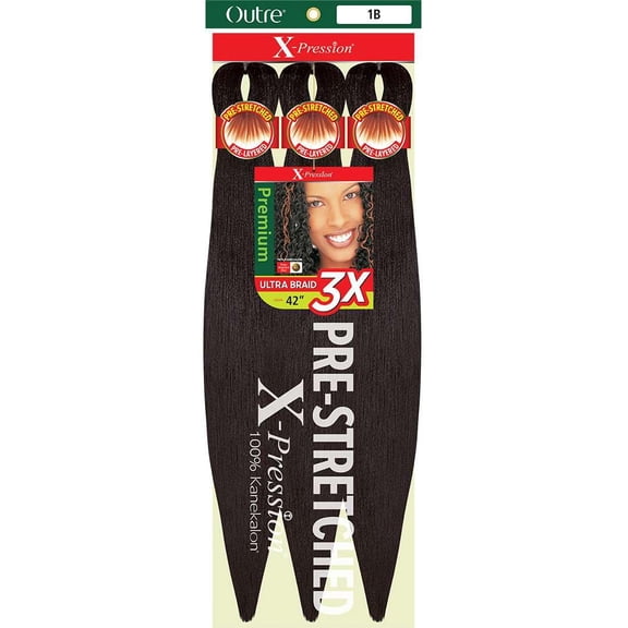 [5 PACK DEAL] Outre X-PRESSION Ultra Braid Pre-streteched Braid 42" 3X (5 Packs, 1B) C30