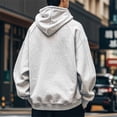 thumbnail image 4 of Caqnni Hoodies for Men Hoodie Drawstring Casual Long Sleeve Pocket Hooded Sweatshirts Solid Color Pullover (L,Grey), 4 of 9