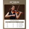thumbnail image 4 of VEVOR Violin 4/4 Full Size Fiddle Set Solidwood for Beginners Matte Brown, 4 of 9