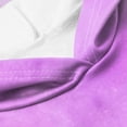 thumbnail image 5 of OYXSER Kids Girls Ombre Print Hooded Sweatshirt Long Sleeve Pullover Top with Front Pocket Casual Outdoor Wear, Purple 2-3Y, 5 of 6