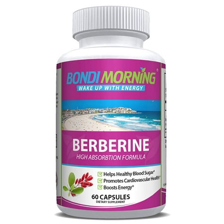 Morning Berberine HCL Supplement- High Potency 1200mg Per Serving for Blood Sugar & Heart Health Support - Powerful Vegan, Gluten Free, Non-GMO Berberine Complex for Weight Loss - 60