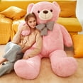 thumbnail image 6 of IKASA Giant Teddy Bear Stuffed Animal Plush Toy,Large Jumbo 59" Pink Huge Cute Soft Toys,Big Size Fluffy Plushy Fat Oversized Plushie,Gifts for Kids Girls Boys Girlfriend Children, 6 of 6