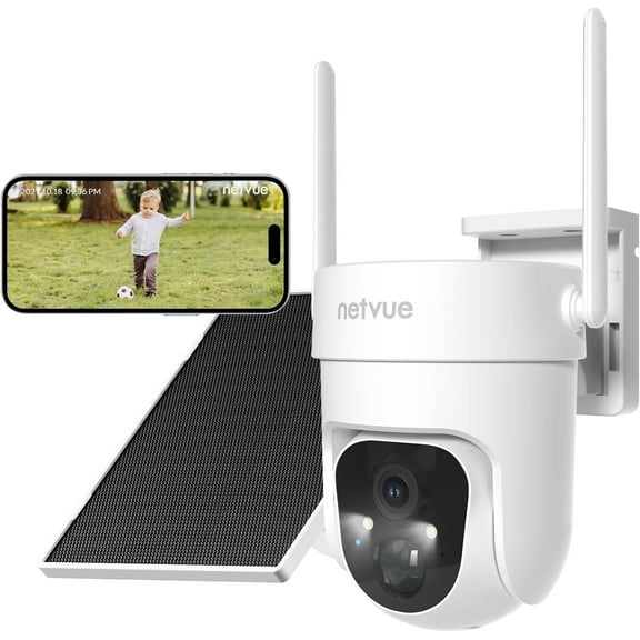 Security Cameras Wireless Wi-fi, Netvue 360° View Home Surveillance Outdoor Cameras, Only 2.4G Wifi
