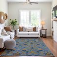 thumbnail image 6 of Addison Rugs Mayfield Premium Machine Washable Transitional Geometric Denim Rectangle Rug, 3' x 5', 6 of 6