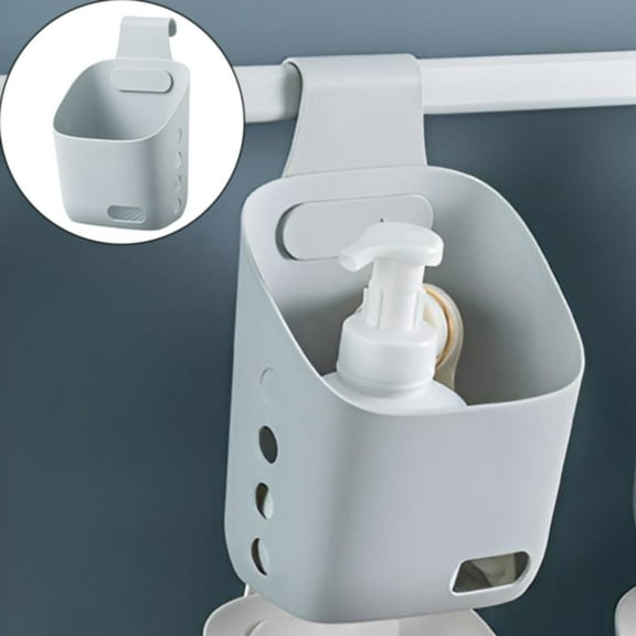 Hanging Plastic Baskets for Organizing Over the Door/Wall Mount Cabinet Organizer Storage Basket in Kitchen Bathroom Shower Hanging Basket with Holes Bedroom Small Storage Basket