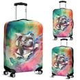 thumbnail image 2 of Funny Watercolor Adorable Pitbull Peeking Through Torn Paper Effect Travel Luggage Cover Terrier Dog Lover Suitcase Dust Protective Decor - 00026, 2 of 5