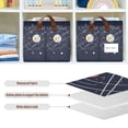 thumbnail image 4 of Yayeee Foldable Storage Basket for Shelves with Handles Waterproof Cloth Bins, White Planet, 4 of 7