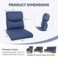 thumbnail image 7 of Unnifurnzi Outdoor Chair Cushions-22 x 25 x 4 Inch Fade Resistant Patio Chair Cushions Outdoor Seat Cushions for Patio Furniture Chair Sofa Couch-Blue, 7 of 7